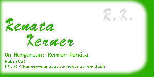 renata kerner business card